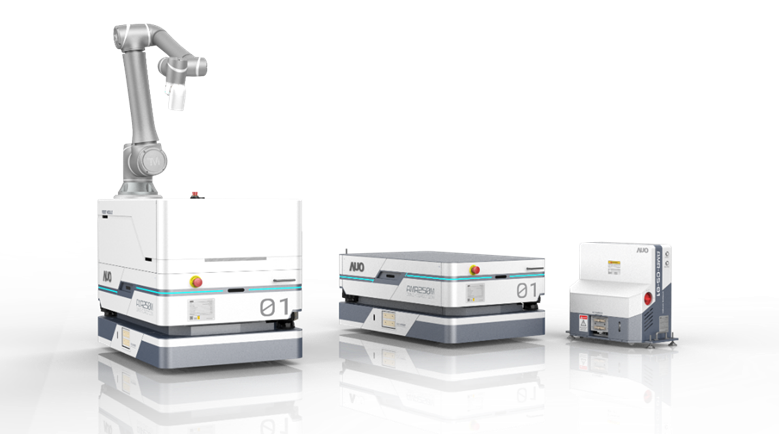 IM电竞數位開發的自主式移動機器人（AMR250M），搭配全向輪並結合AI演算法、2D LiDAR、3D攝影機等技術，協助客戶實現產線全自動化